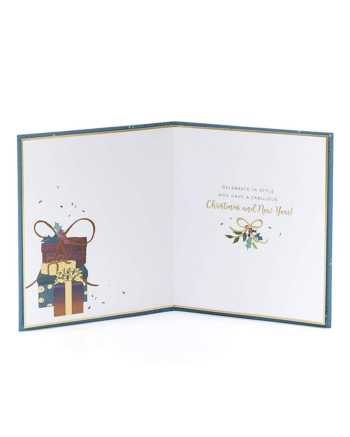 Stepsister Luxury Gold Foil Finished Christmas Card 