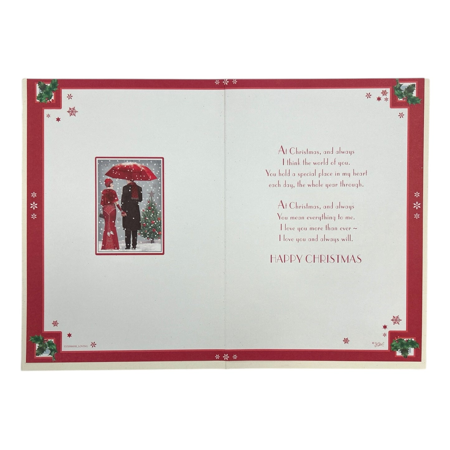 To Wife Lovely Couple With Snowy Scene Design Christmas Card