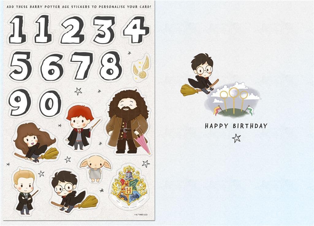 Brightest Wizard Birthday Card with Age Stickers