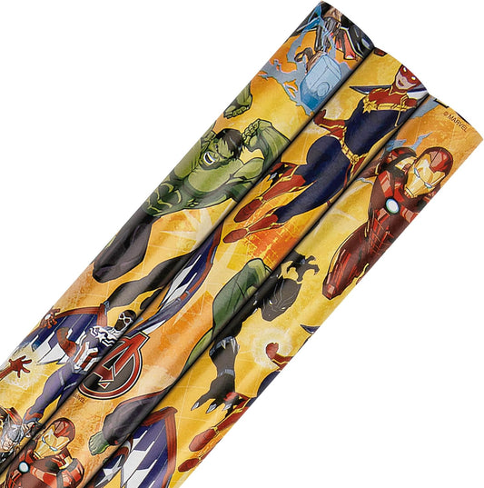 MARVEL Avengers Design 2M Each Wrapping Paper Multipack 3 x 2M Rolls