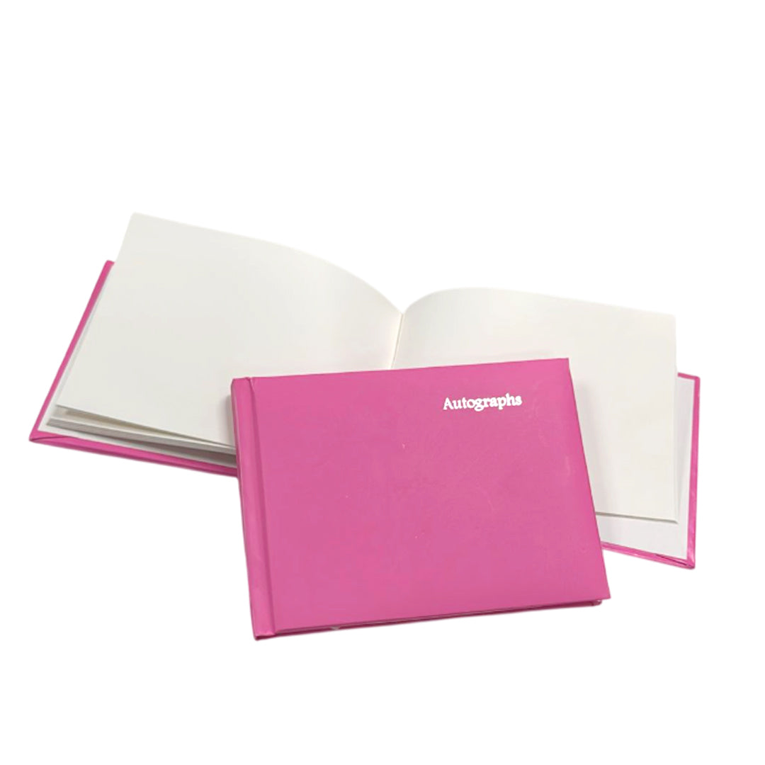 Pack of 24 Pink 100 Pages Autograph Books – School Leavers Signature, End of Term Memory Book