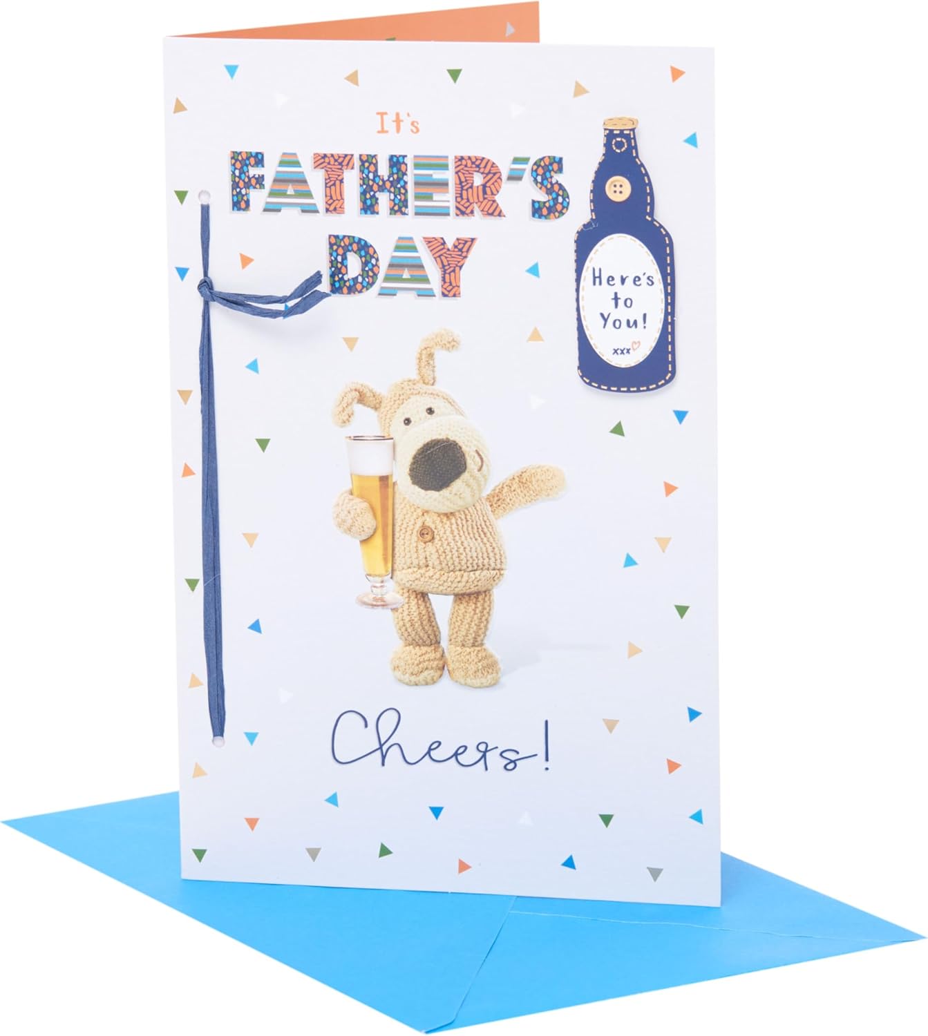 Boofle with Pint Glass Cheers! Father's Day Card for Dad, Grandad, Husband