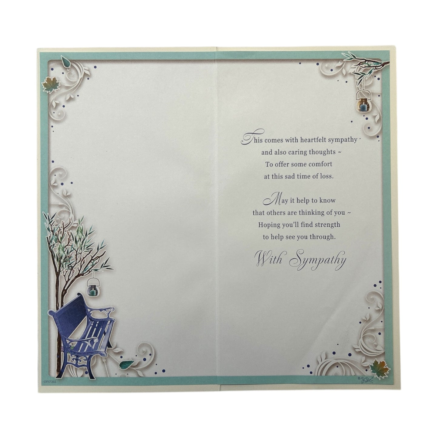 On The Loss of Your Brother Autumn Design Sympathy Opacity Card