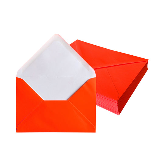 Pack of 1000 Vivid Flare Red 155x155mm Gummed Envelopes