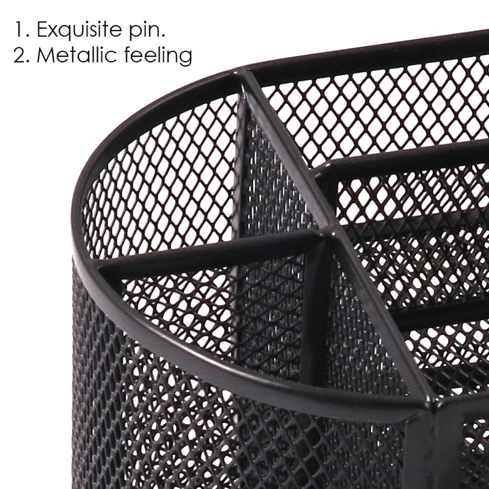 9 Compartment Wire Mesh Desktop Organiser