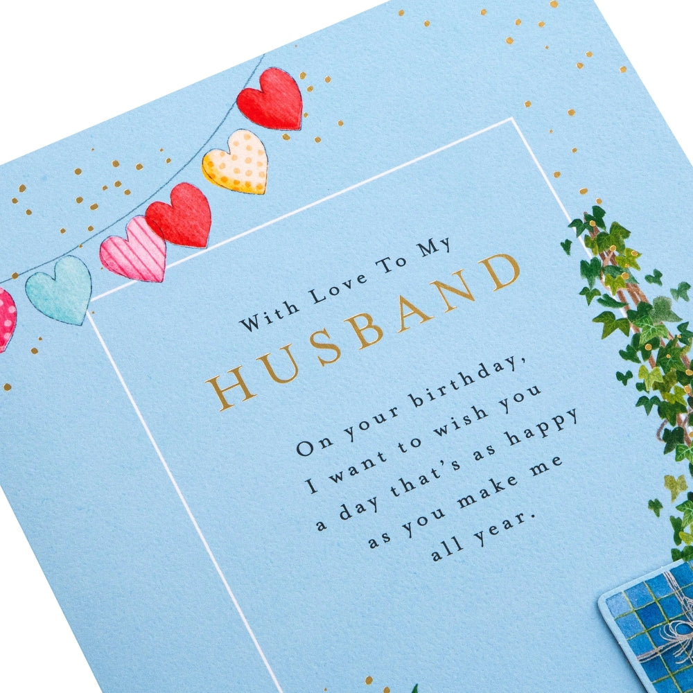 Plants & Gifts Design Husband Birthday Card