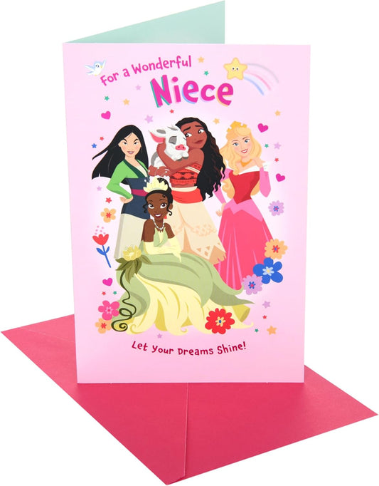 Disney Princess Design Niece Birthday Card