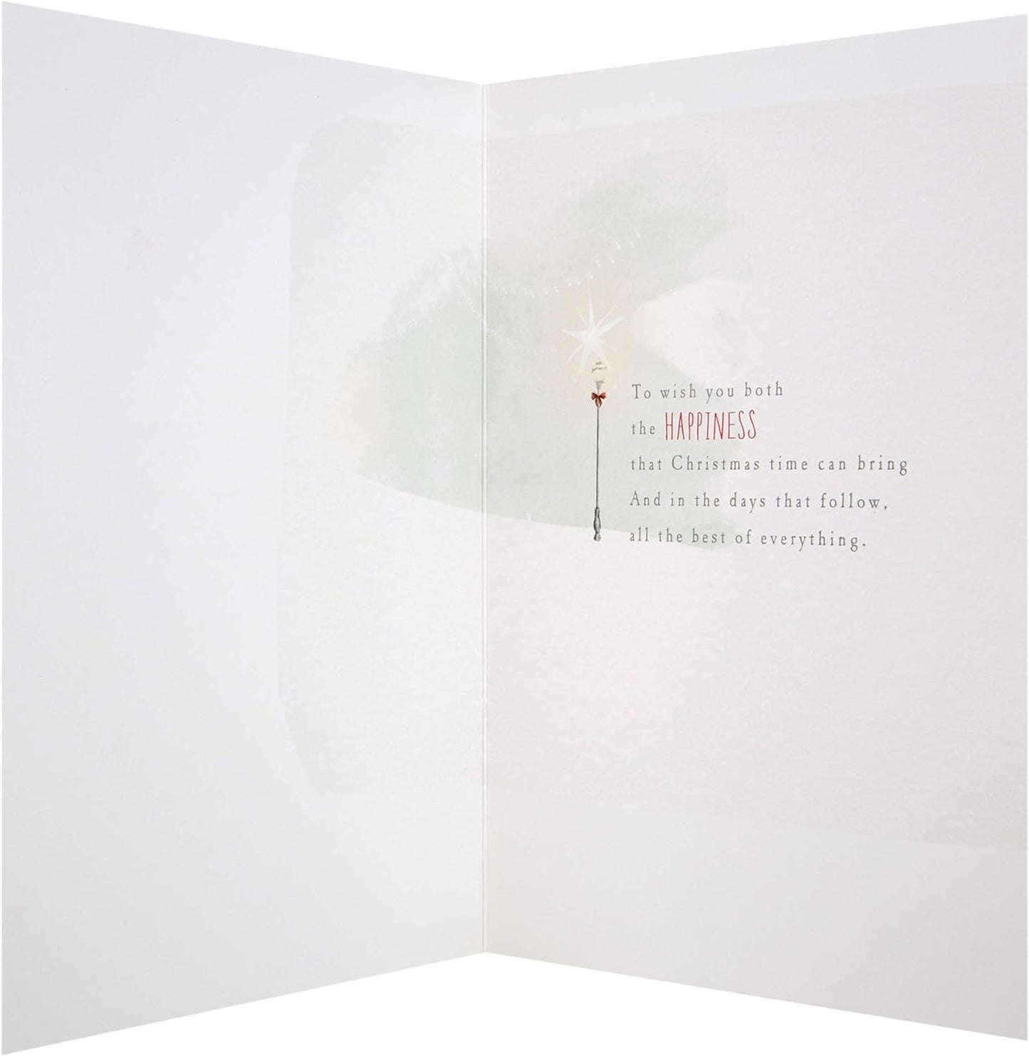 Sister and Fiancé Christmas Card "Happiness"