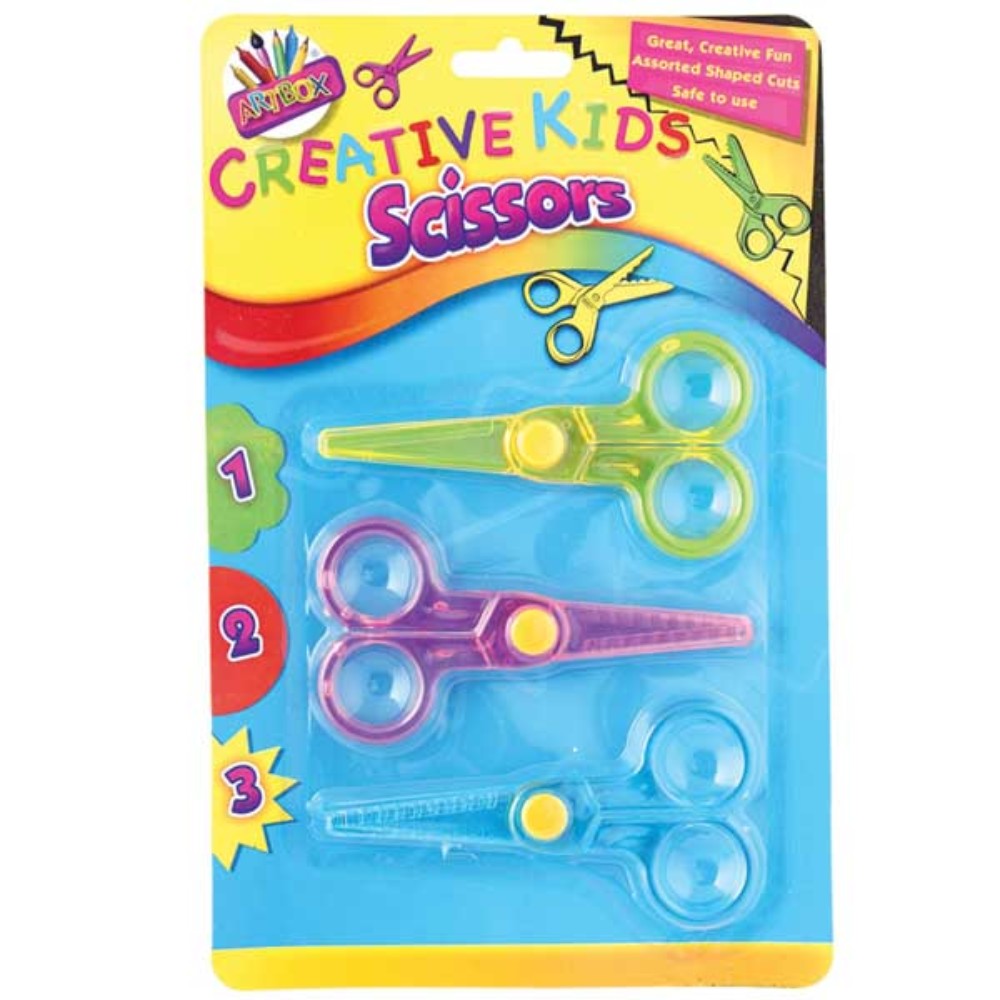 Pack of 3 Novelty Cut Safety Scissors– Shop Inc