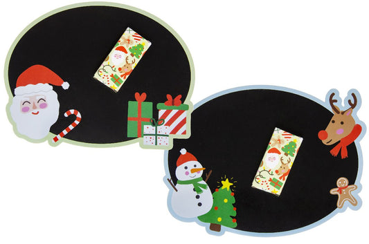 Pack of 24 Christmas Chalkboards with Chalk