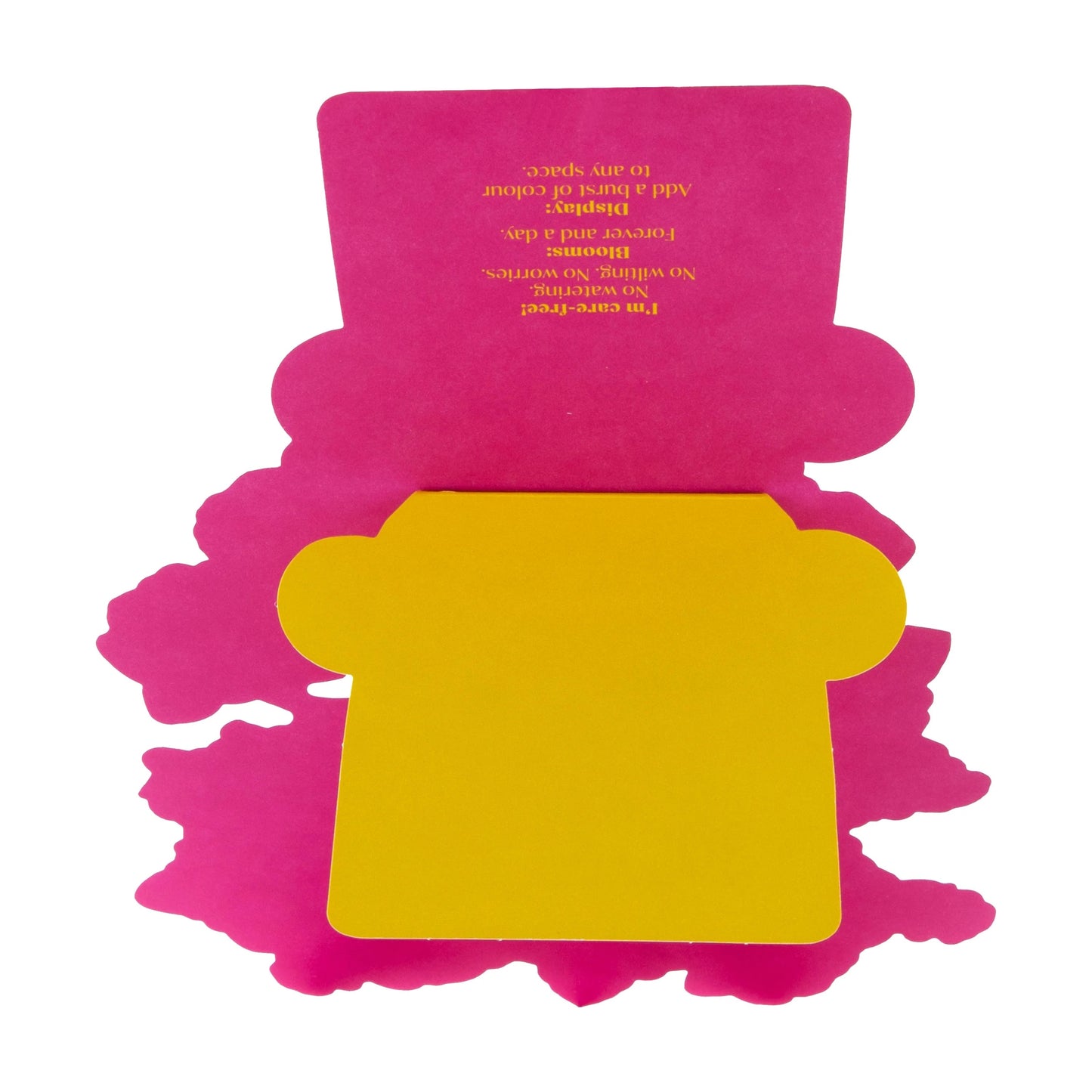 Die Cut Green Vase Design Magical Botanicals Paper Flowers Open Blank Card