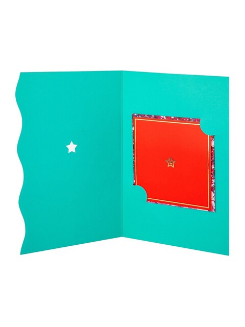 Red Blue Premium 'Much Love' Open Card Vivid Aura