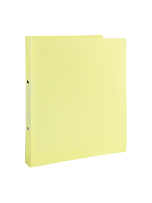 Pack of 10 Pastel Yellow A4 Ring Binders