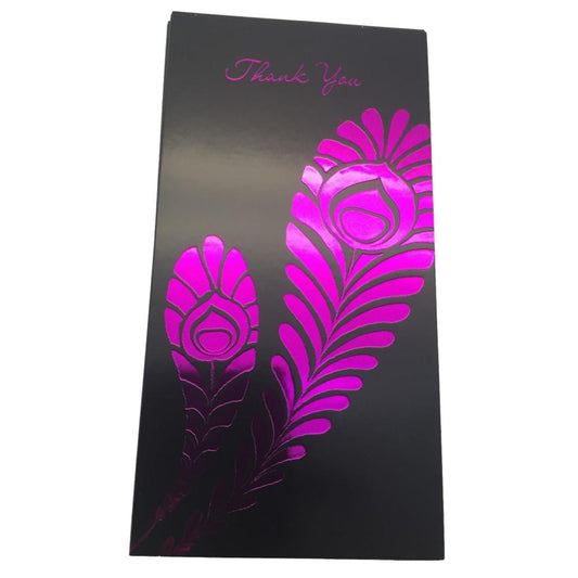 Pack of 8 Luxury Foiled Floral Thank You Cards 