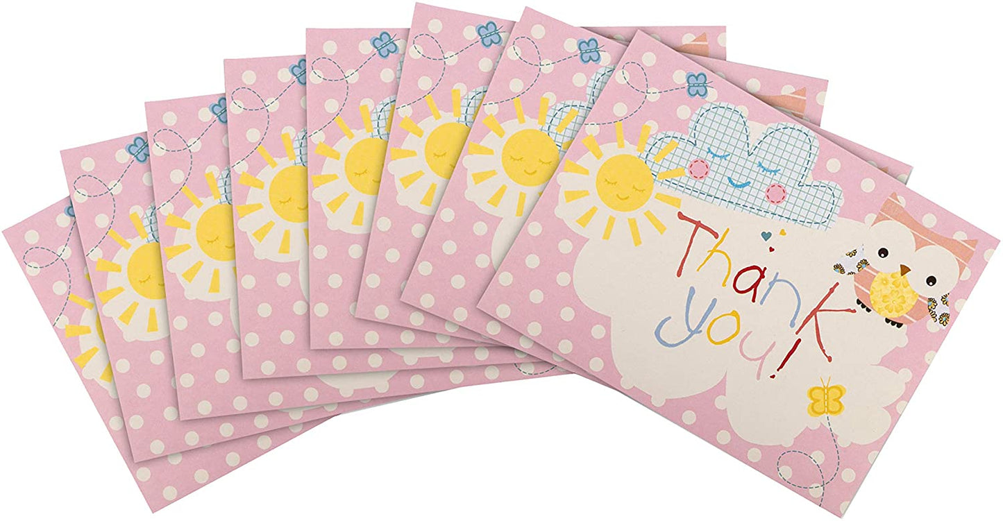 New Baby Pink Thank You Cards from Hallmark Pack of 8 