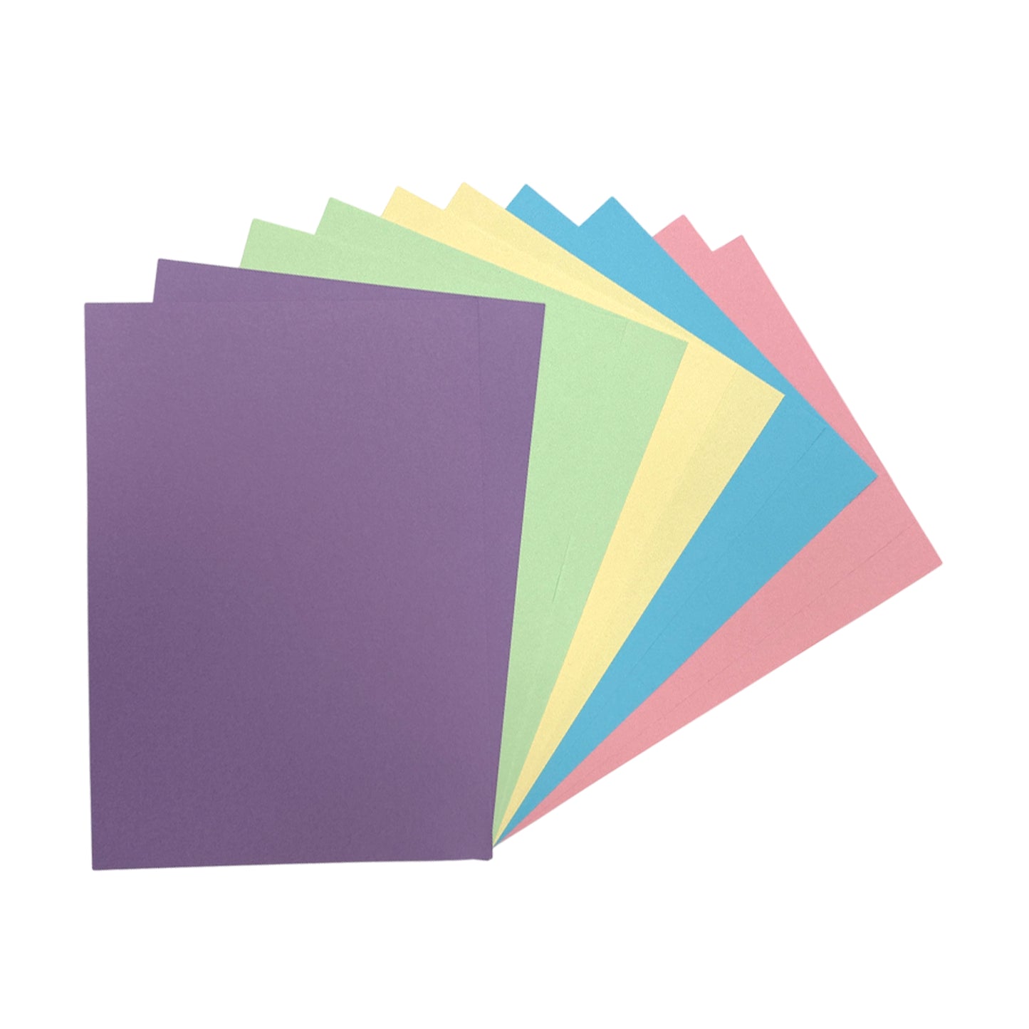 Pack of 50 A5 Assorted Pastel Coloured Card 160gsm Sheets