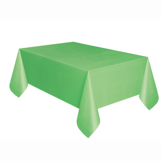 Lime Green Solid Rectangular Plastic Table Cover, 54"x108"