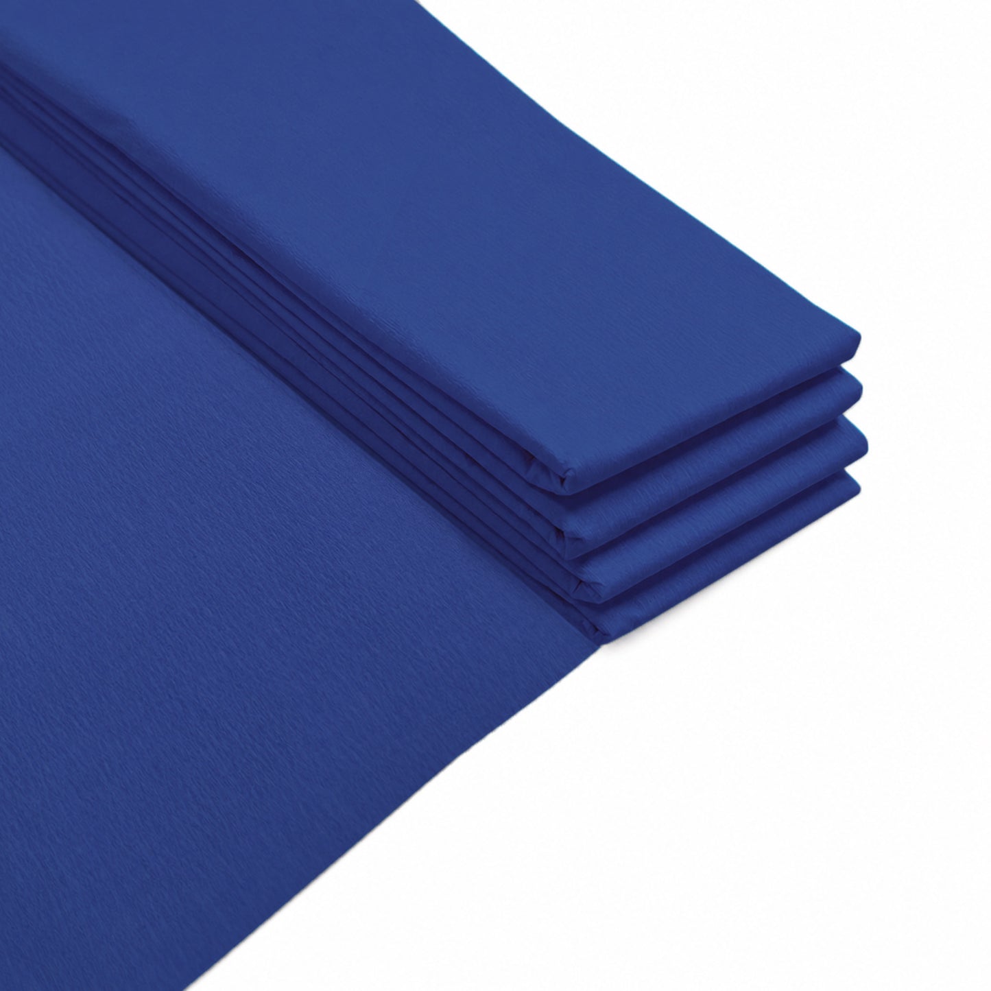 Pack of 10 Dark Blue Crepe Paper Sheets 50cm x 2m 17GSM 35% Stretch Craft Paper