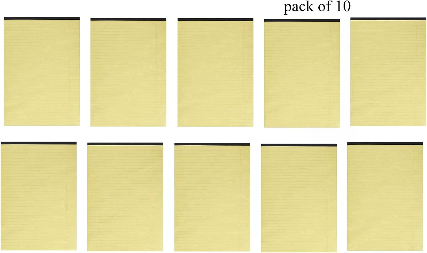 Q-Connect Ruled Stitch Bound Executive Pad 50 Pages A4 Yellow (Pack of 10) KF01387