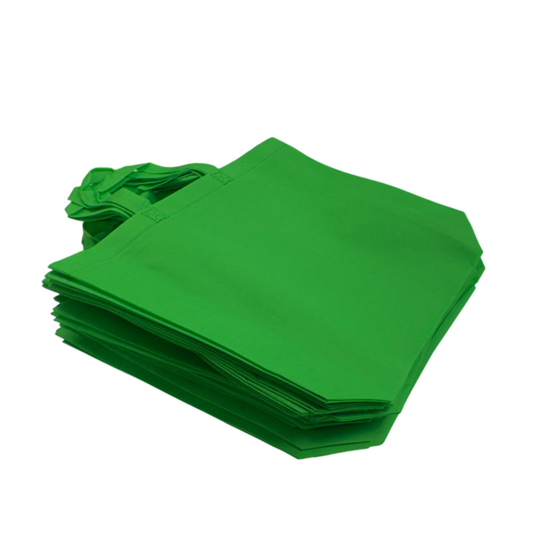 Pack of 50 Dark Green Coloured 45x35x12cm Non-Woven Bags with Handle