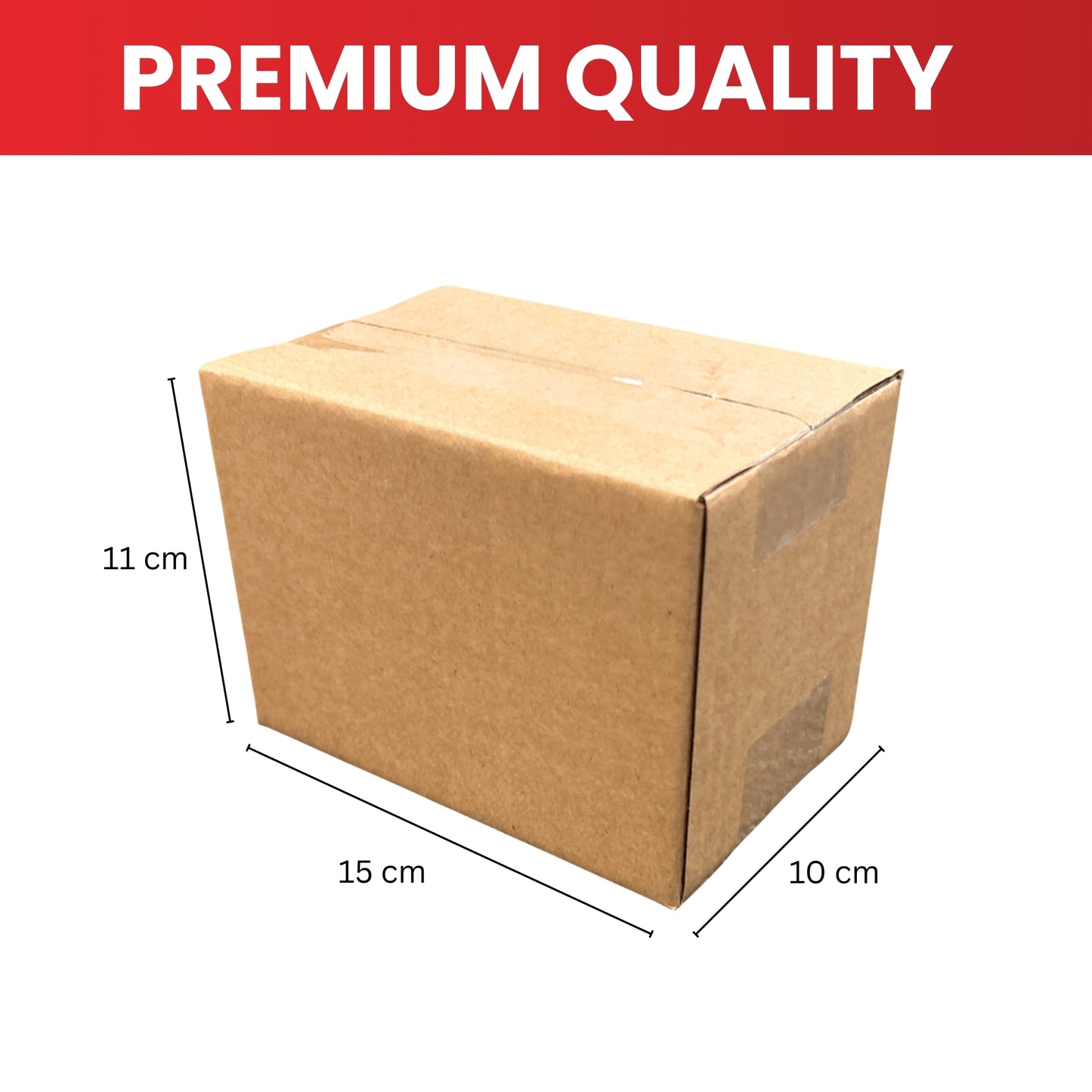 Pack of 10 Cardboard Packing Boxes 15x10x11cm — 3mm Corrugated Flute