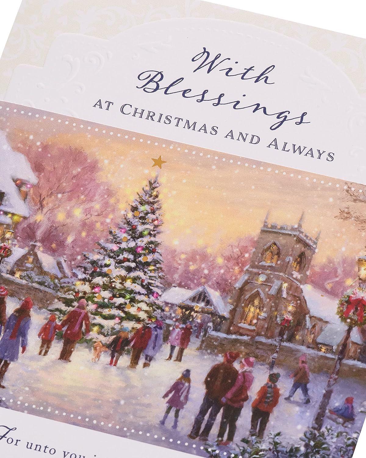 Holy Verse Design Open Christmas Card