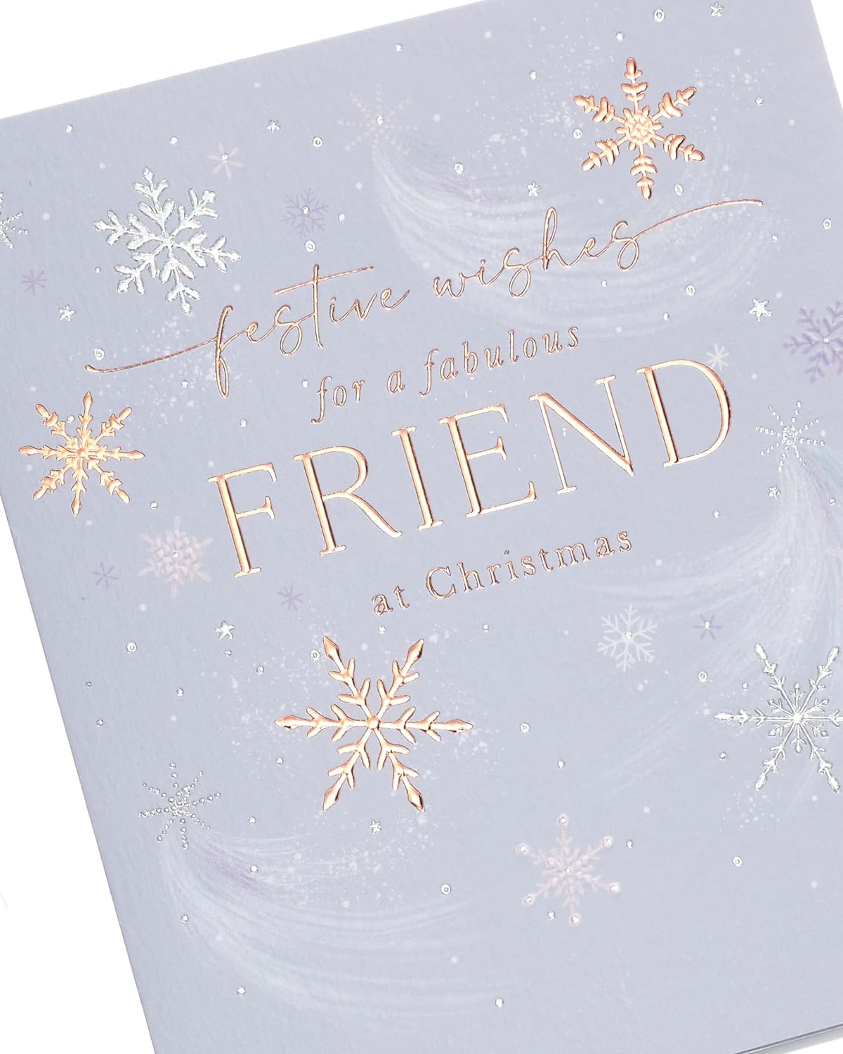 Friend Christmas Card Snowflakes Design 