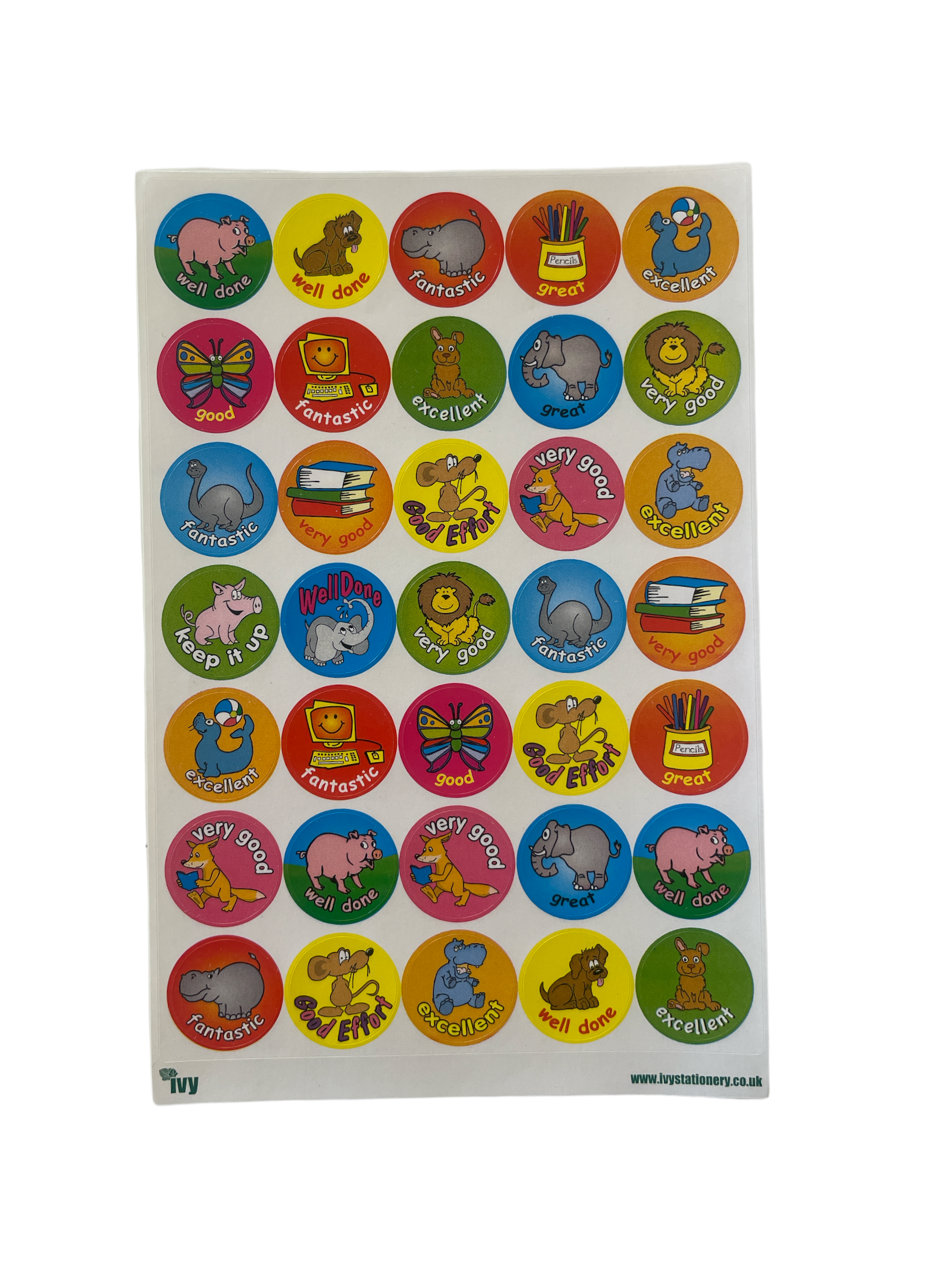 Pack of 420 24mm Assorted Motivational Labels– Shop Inc