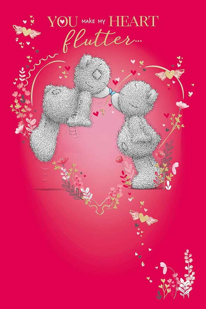 Bears Kissing Open Valentine's Day Card