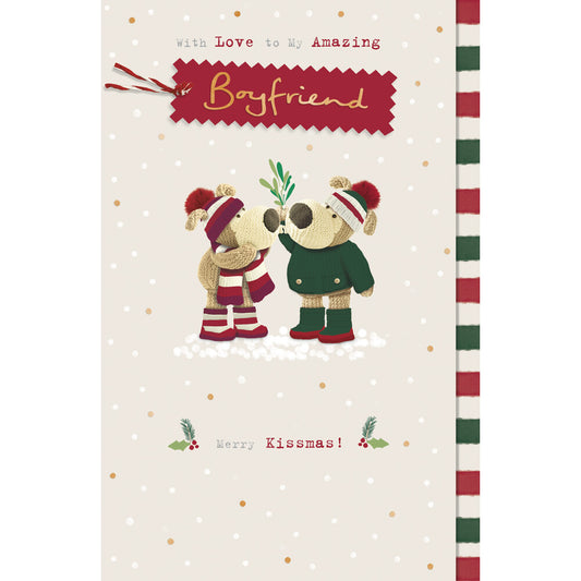 Boofles Kissing Boyfriend Christmas Card