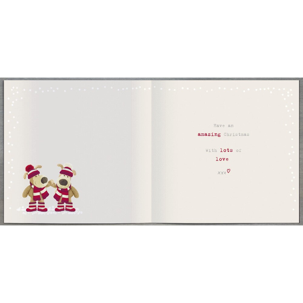 Boofles with Mugs Friend Christmas Card