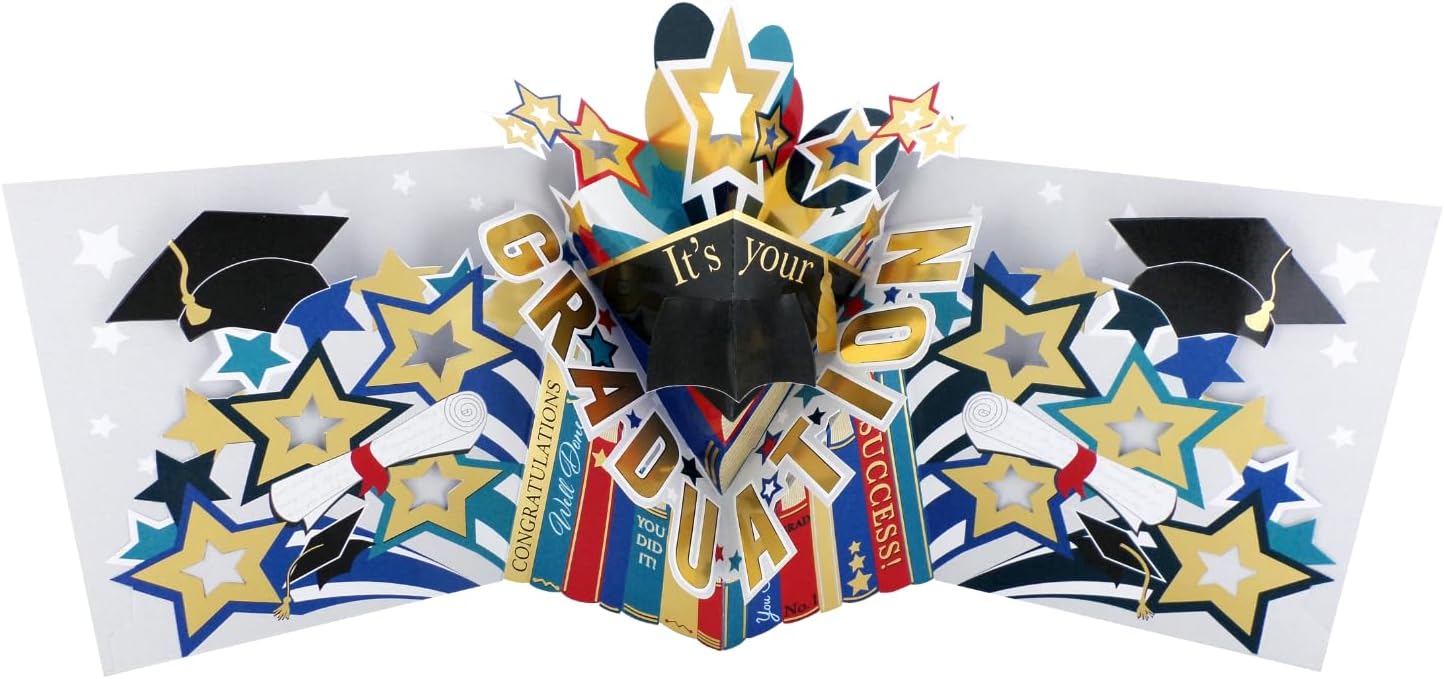 It's Your Graduation Pop Up 3D Congratulations Card