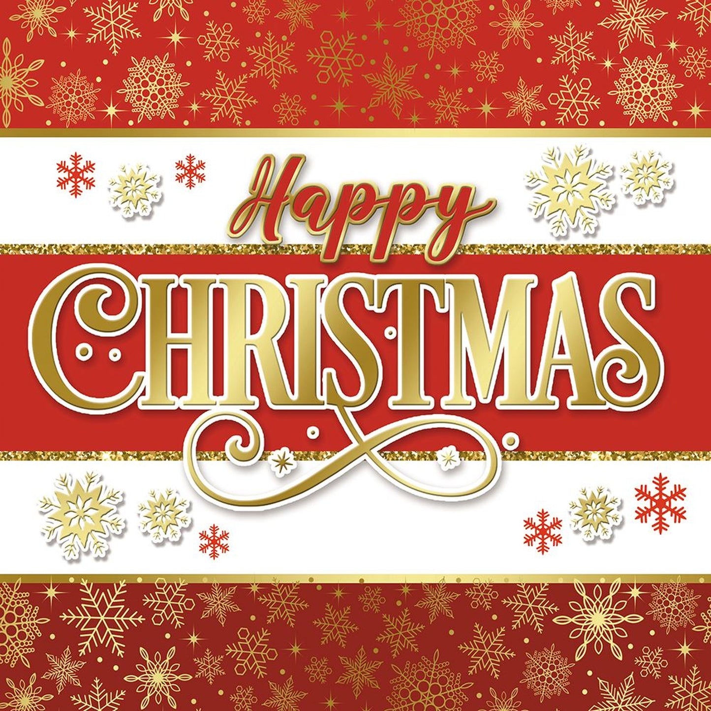 Pack of 10 Christmas Calligraphy Traditional Boxed Cards - Holiday Greeting Cards, 2 Designs with Envelopes