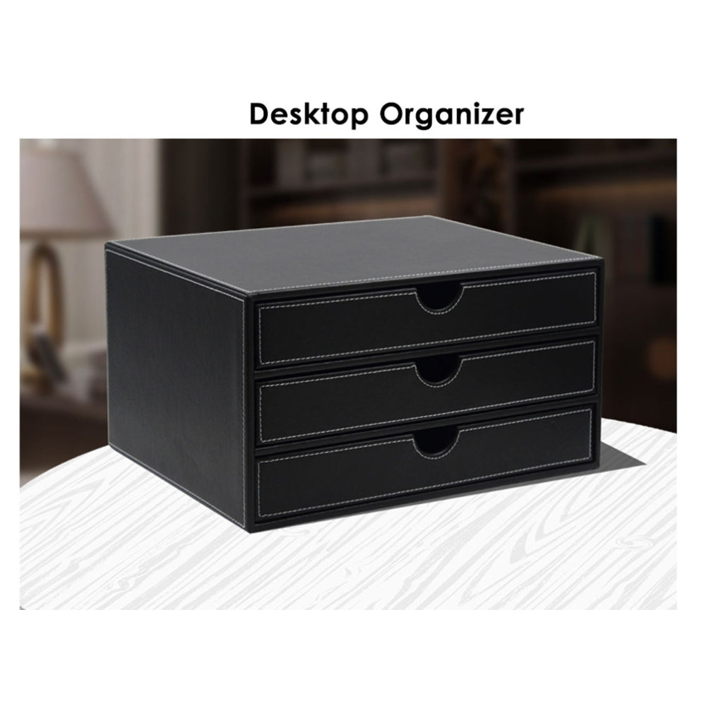PVC Black Desktop Organizer 31.8 x 24 x 19.8cm