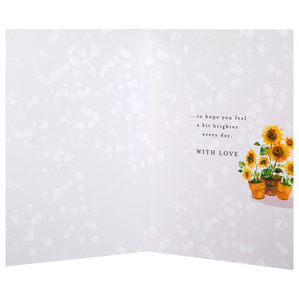 Sunflowers Design Get Well Soon Card