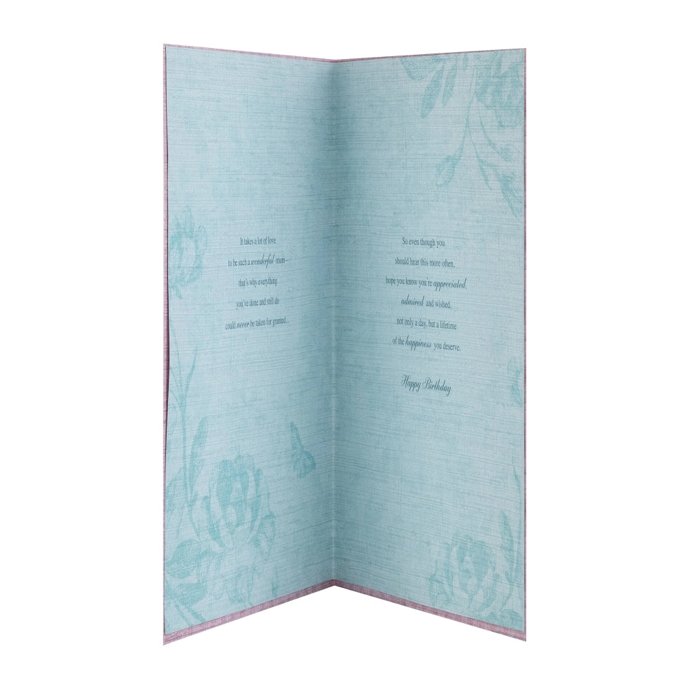 Intricate Traditional Floral Design Mum Birthday Card