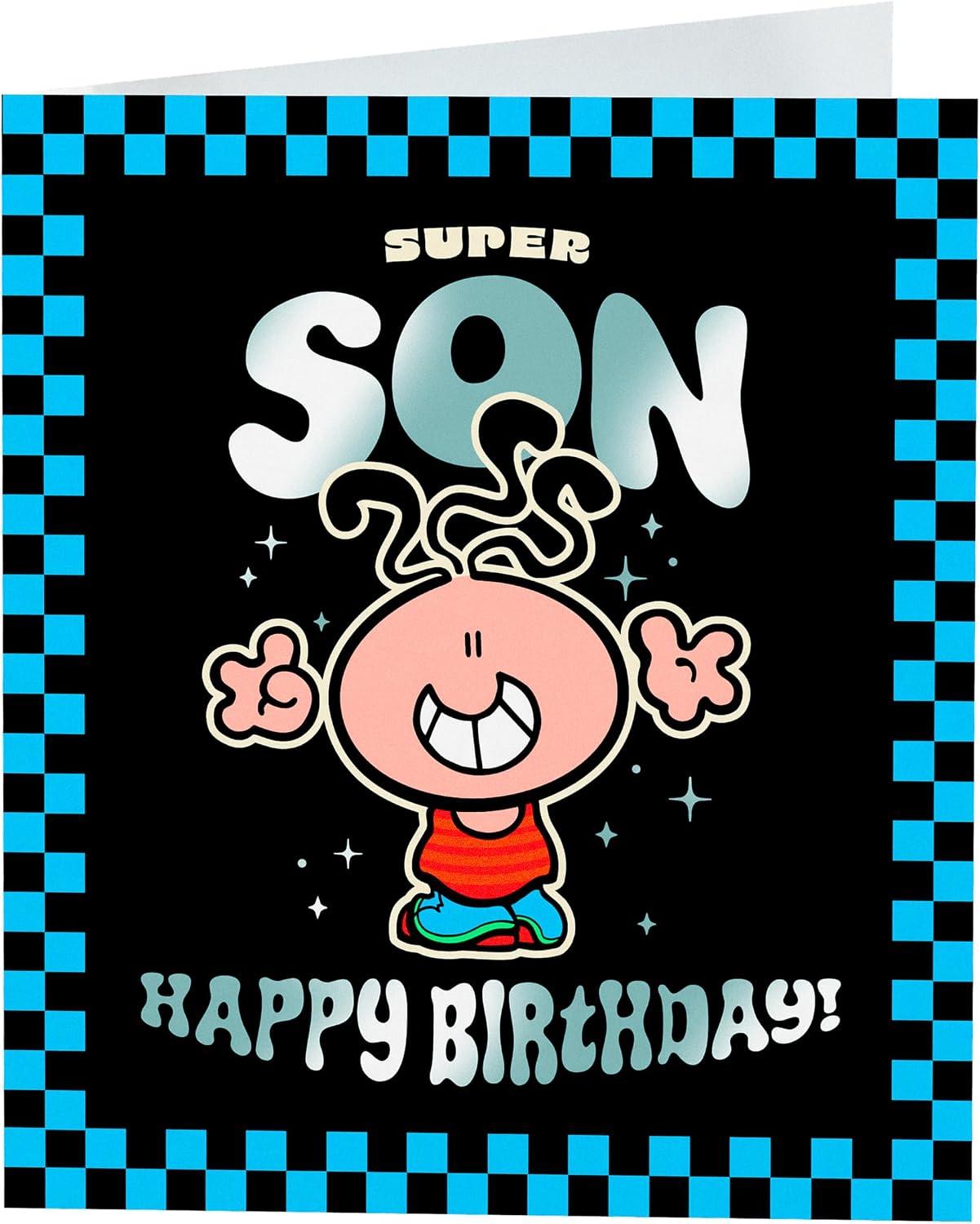 Character Laughing Design Super Son Birthday Card