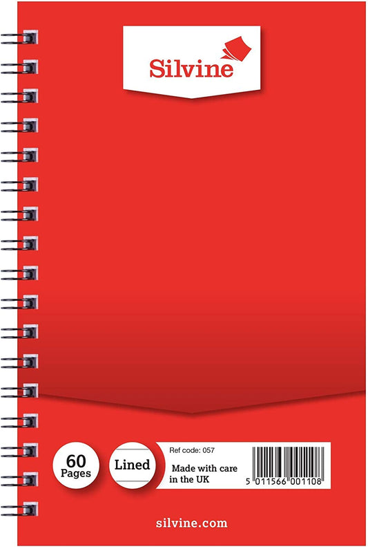 Pack of 12 60 Pages 6.25"x3.75" Twin Wire Notebooks