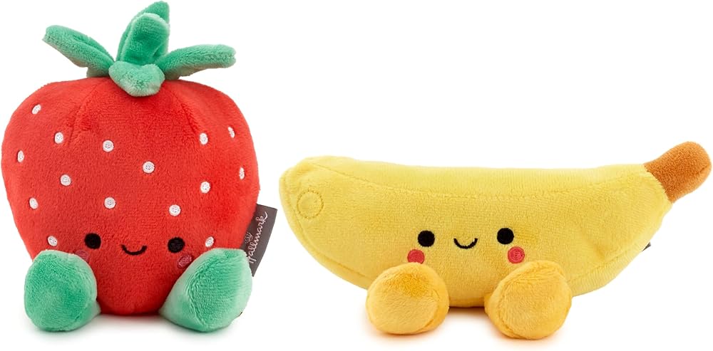 Better Together Strawberry and Banana Pair Soft Toy Set of 2 Gift Mothers Day, Birthday, Valentines Day, Anniversary