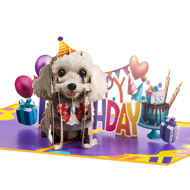 Party Pup Cheerful Dog Themed Birthday Card