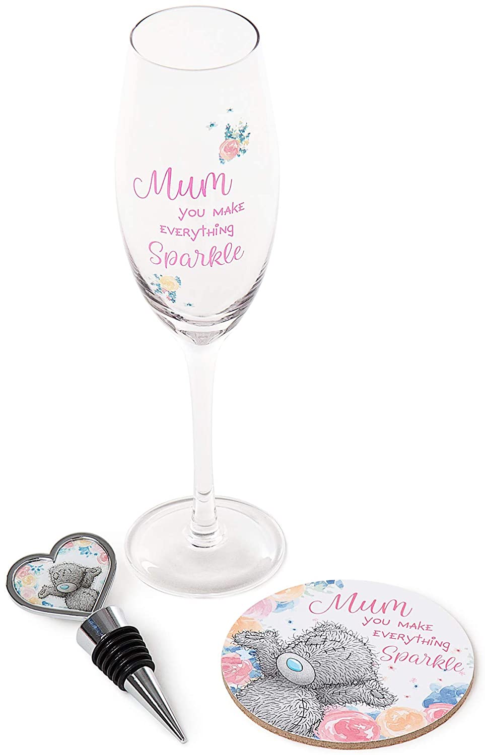 Me To You Mum's Prosecco Gift Set-Flute, Coaster & Bottle Stop