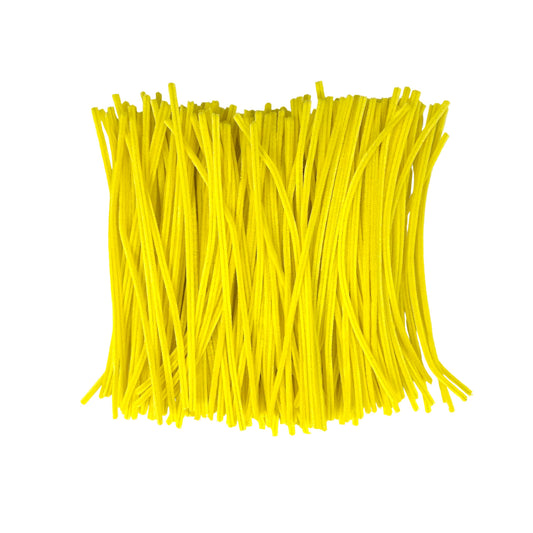 Pack of 500 Yellow Coloured Pipe Cleaners 30cm x 6mm Craft Chenille Stems