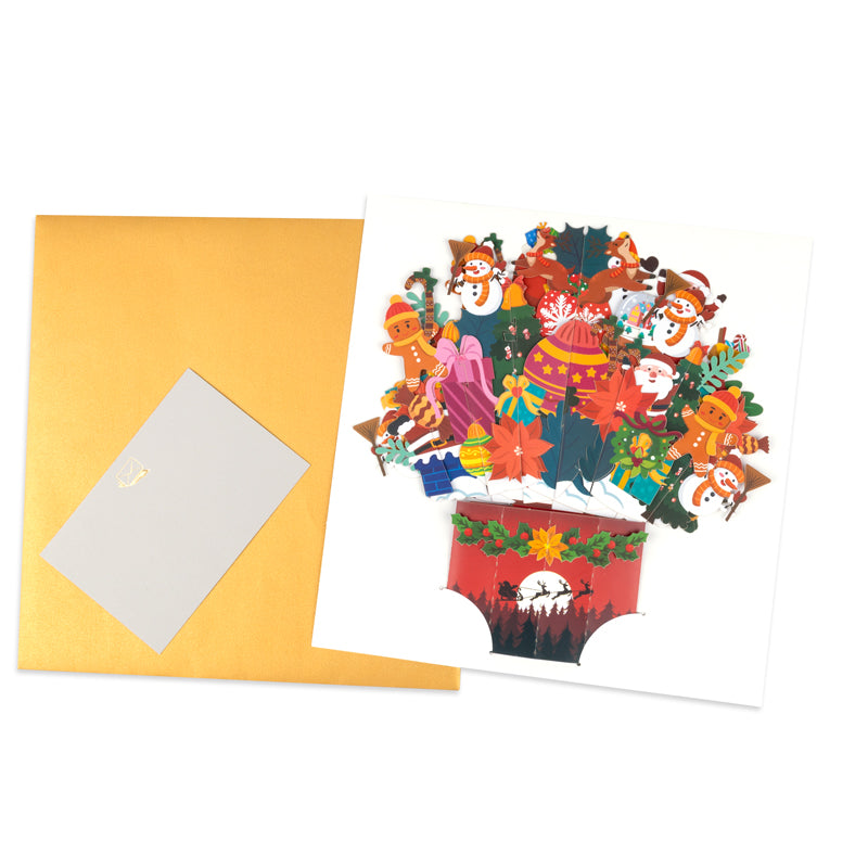 Joyful Gathering Merry & Bright 3D Pop Up Christmas Card