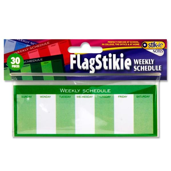 30 Sheets Flagstikie Weekly Schedule Stickey Notes