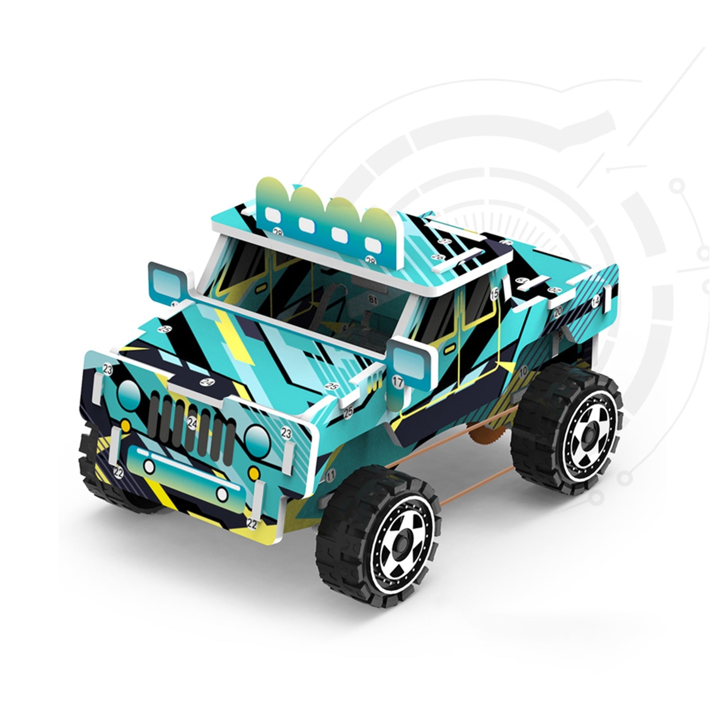 4WD Off‑Road Vehicles Stem Toy with Instruction Book