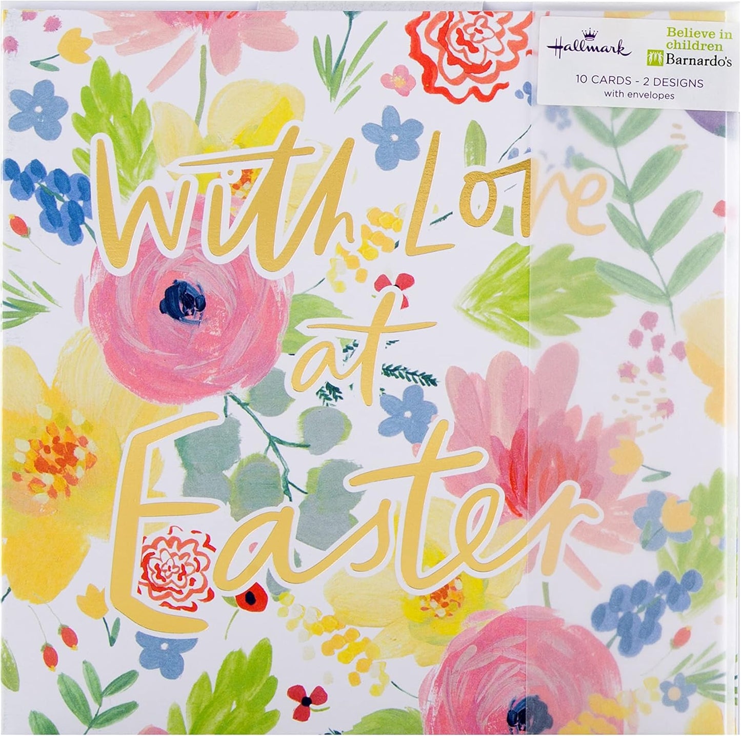 Floral 2 Designs Pack Of 10 Charity Easter Cards