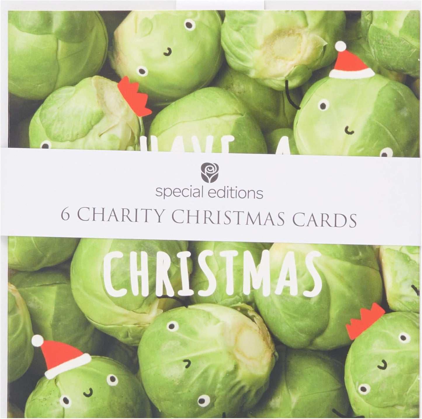 Multipack of 6 Smiley Sprouts Design Charity Christmas Cards