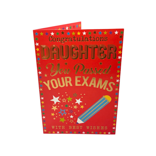 To Daughter You Passed Your Exam Multi Stars Design Congratulations Card