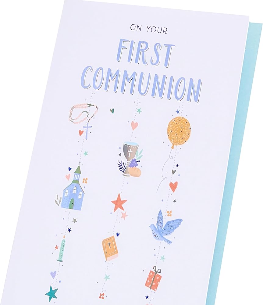 Wreath Design First Communion Congratulations Card