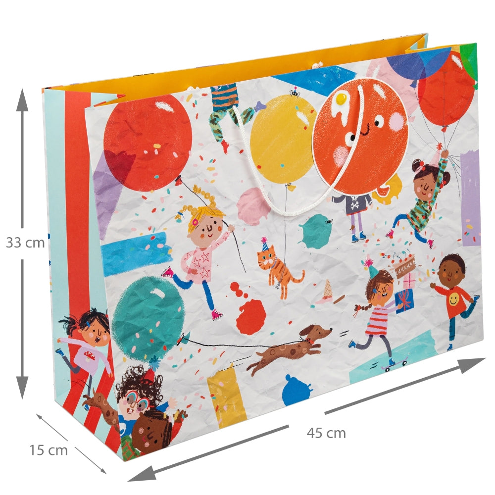 Any Occasion Extra Large Gift Bag Custard Crew Kids Design